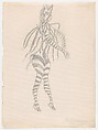 Design for a Zebra Costume, for the Ballet Russe (?), Mikhail Larionov  Russian, born present day Moldova, Graphite