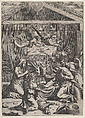 The Adoration of the Shepherds, Marcantonio Raimondi  Italian, Engraving