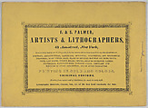 The New York Drawing Book, Containing a Series of Original Designs and Sketches of American Scenery, by F. Palmer, No. 1, Frances Flora Bond Palmer (American (born England), Leicester 1812–1876 New York), Illustrations: lithographs