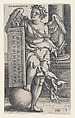 Grammatica, from "The Seven Liberal Arts", Sebald Beham German, Engraving