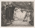 "O Spartan dog": plate 15 from Othello (Act 5, Scene 2), Théodore Chassériau  French, Etching, engraving, roulette, drypoint, aquatint or sulphur tint on chine collé