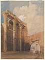 Temple of Mars Ultor, Rome, James Holland British, Watercolor over graphite