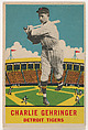 Charlie Gehringer, Detroit Tigers, DeLong Gum Company, Boston, Massachusetts  American, Commercial color lithograph