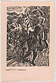 Plate 1: Indigenous Mexicans being forced from their land, from the portfolio 'Estampas de la revolución Mexicana' (prints of the Mexican Revolution), Francisco Mora  Mexican, Linocut