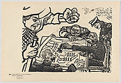 Plate 23: the strategists plotting to combat the revolution, from the portfolio 'Estampas de la revolución Mexicana' (prints of the Mexican Revolution), Alfredo Zalce  Mexican, Linocut