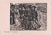 Plate 31: Francisco I. Madera surrounded by those from the nefarious Porfirano regime, from the portfolio 'Estampas de la revolución Mexicana' (prints of the Mexican Revolution), Francisco Mora  Mexican, Linocut