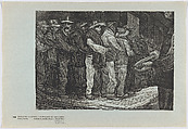 Plate 79: Mexico at war, agricultural workers (Braseros) leave for the United States to work, from the portfolio 'Estampas de la revolución Mexicana' (prints of the Mexican Revolution), Alfredo Zalce  Mexican, Linocut