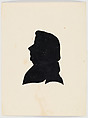 Unidentified profile portrait, man facing left, Anonymous, German  German, Cut black paper silhouette
