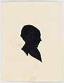 Unidentified profile portrait, older woman facing right, Anonymous, German  German, Cut black paper silhouette