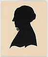 Unidentified profile portrait, woman facing left, Anonymous, German  German, Cut black paper silhouette