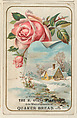 Scenic yellow house scene with roses, bakery card from the Picture Cards series (D63), issued by The R. Ovens Bakery, The R. Ovens Bakery  American, Commercial color lithograph