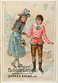 Two ice skaters, bakery card from the Picture Cards series (D63), issued by The Heissler & Junge Company, The Heissler & Junge Company American, Commercial color lithograph