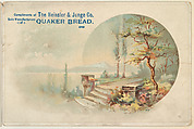 Landscape with steps and tree bakery card from the Picture Cards series (D63), issued by The Heissler & Junge Company, The Heissler & Junge Company  American, Commercial color lithograph