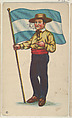 Argentina, bakery card from the Flags of Nations series (D58), issued by the Weber Baking Company, Manhattan Biscuit Company  American, Commercial color lithograph
