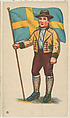 Sweden, bakery card from the Flags of Nations series (D58), issued by the Weber Baking Company, Manhattan Biscuit Company  American, Commercial color lithograph