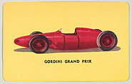 No. 38, Gordini Grand Prix, bakery insert card from the Sports Cars 1955 series (D72), issued by Mother's Cookies, Mother's Cookies  American, Commercial color lithograph
