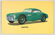 No. 39, Abarth, bakery insert card from the Sports Cars 1955 series (D72), issued by Mother's Cookies, Mother's Cookies  American, Commercial color lithograph