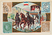 The Mail in Algiers, bakery card from the Stamps and Mail Carriers of All Nations series (D73), issued by the Rochester Baking Company, Rochester Baking Company  American, Commercial color lithograph