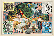 The Mail in Brazil, bakery card from the Stamps and Mail Carriers of All Nations series (D73), issued by the Rochester Baking Company, Rochester Baking Company  American, Commercial color lithograph