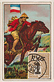 The Mail in Anam, bakery card from the Stamps and Mail Carriers of All Nations series (D73), issued by the Rochester Baking Company, Rochester Baking Company  American, Commercial color lithograph