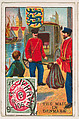 The Mail in Denmark, bakery card from the Stamps and Mail Carriers of All Nations series (D73), issued by the Rochester Baking Company, Rochester Baking Company  American, Commercial color lithograph