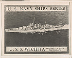 U. S. S. WICHITA , bakery card from the U. S. Planes and Warships series (D85), Purity Pretzel Company, Commercial lithograph