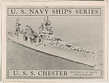 U. S. S. Chester, bakery card from the U. S. Planes and Warships series (D85), Purity Pretzel Company, Commercial lithograph