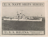 U. S. S. Helena, bakery card from the U. S. Planes and Warships series (D85), Purity Pretzel Company, Commercial lithograph