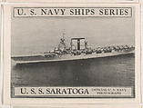 U. S. S. Saratoga, bakery card from the U. S. Planes and Warships series (D85), Purity Pretzel Company, Commercial lithograph