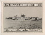 U. S. S. Altamaha, bakery card from the U. S. Planes and Warships series (D85), Purity Pretzel Company, Commercial lithograph