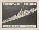 U. S. S. St. Paul, bakery card from the U. S. Planes and Warships series (D85), Purity Pretzel Company, Commercial lithograph