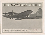 Navy Flying Fortress PB-1W, bakery card from the U. S. Planes and Warships series (D85), Purity Pretzel Company, Commercial lithograph