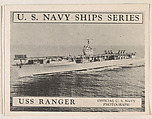 U. S. S. Ranger, bakery card from the U. S. Planes and Warships series (D85), Purity Pretzel Company, Commercial lithograph