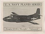 Douglas XF3D-1 "Skynight", bakery card from the U. S. Planes and Warships series (D85), Purity Pretzel Company, Commercial lithograph