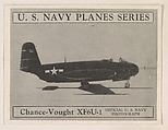 Chance-Vought XF6U-1, bakery card from the U. S. Planes and Warships series (D85), Purity Pretzel Company, Commercial lithograph