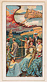 Deck Scene, Island of Ischia, bakery card from the Around the World Series (D92), issued by White Star Bakery, White Star Bakery American, Commercial color lithograph
