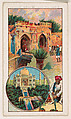 Delhi, The Cashmere Gate, The Taj Mahal, Snake Charmer, bakery card from the Around the World Series (D92), issued by White Star Bakery, White Star Bakery  American, Commercial color lithograph