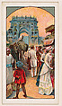 Streets Scene in Lueknow, bakery card from the Around the World Series (D92), issued by White Star Bakery, White Star Bakery  American, Commercial color lithograph