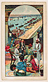 Calcutta, Visit to a Wealthy Indian House, bakery card from the Around the World Series (D92), issued by White Star Bakery, White Star Bakery  American, Commercial color lithograph