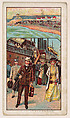 Passing the English Coast, In the Home Harbor, bakery card from the Around the World Series (D92), issued by White Star Bakery, White Star Bakery American, Commercial color lithograph
