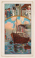 Departure from New York, bakery card from the Around the World Series (D92), issued by White Star Bakery, White Star Bakery American, Commercial color lithograph
