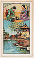 Tokio, Temple Grove, Asakusa, Making a cup of tea, bakery card from the Around the World Series (D92), issued by White Star Bakery, White Star Bakery  American, Commercial color lithograph