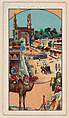 Hyderabad, Brahmans, Camel River, bakery card from the Around the World Series (D92), issued by White Star Bakery, White Star Bakery  American, Commercial color lithograph