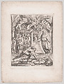 Battle of Satan with St. Francis for the Soul of the Monk Guido of Montefeltro, Joseph Anton Koch Austrian, Etching