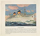 S. S. Lurline, No. 7, collector card from the Wonder Ships of Today series (D90), issued by the Kelley Baking Company, Kelley Baking Company  American, Commercial color lithograph