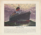 S. S. Champlain, No.11, collector card from the Wonder Ships of Today series (D90), issued by the Kelley Baking Company, Kelley Baking Company  American, Commercial color lithograph