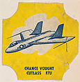 Chance Vought Cutlass F7U , from the Modern Planes Bread End Labels series (D290-11) Tastee Bread, Tastee Bread, Commercial color lithograph