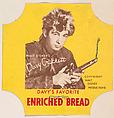 Davy Crockett, from the Bread End Labels series (D290) issued by National Biscuit Company, National Biscuit Company  American, Commercial color lithograph