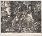 Benjamin West's First Effort in Art, from "Illustrated London News", Edward Matthew Ward British, Wood engraving