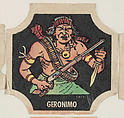 Geronimo, from the Indians and Westerners bread end labels series (D290-10), Commercial color lithograph